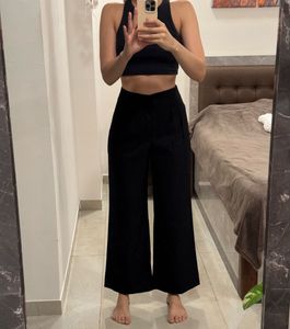 Plated Straight Leg Pants, M, new