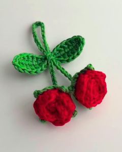 Handmade Crochet flower Bag Charm