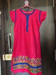 Straight Embroidery kurti short