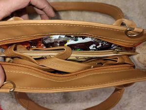 Tan Quilted Handbag