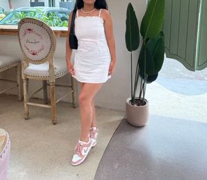 White Mini Dress with Spaghetti Straps