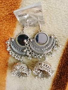Combo New Big Oxidised Earrings