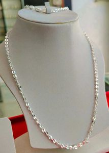 Sterling Silver Disc Chain 24 Inches