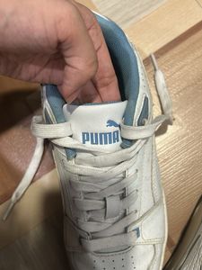 Puma White &amp; Blue Sneakers