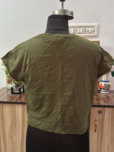Olive Green Graphic T-Shirt