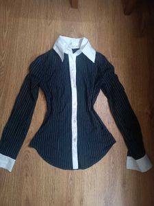 Chic Pinstripe Button-Up Shirt