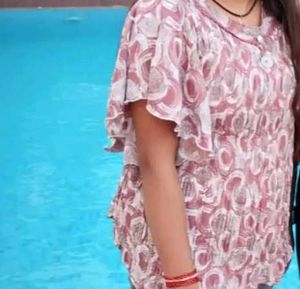 Pink Printed Top