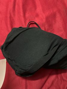Black Spaghetti Strap Crop Top