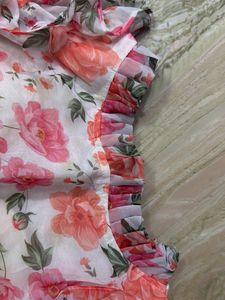 Floral Print Ruffled Blouse