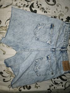 Blue Ripped Shorts
