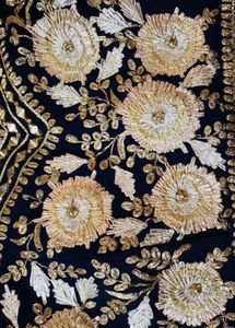 Stunning Navy Blue Embroidered Set