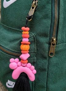 🎨🌟 Vibrant Handmade Clay Tassel Charm 🎨