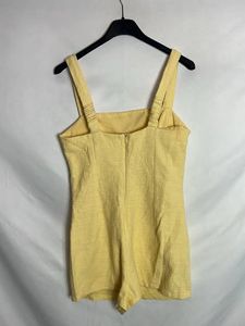 Bershka Yellow Mini Dress lining Shorts insid