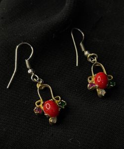 Red Gemstone Earrings😍