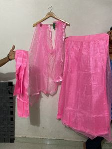 Pink Lehnga Choli Material