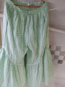 Chic Mint Green Ethnic Palazzo Pants