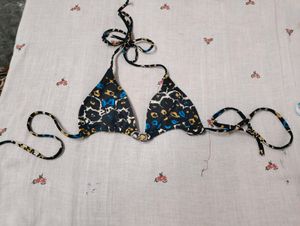 Stylish Leopard Print Bikini Top