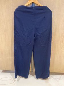 🦋Navy Blue Lace-Up Wide Leg Pants