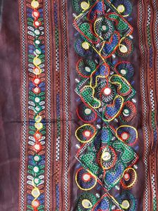 Embroidered Dupatta with Mirror Work