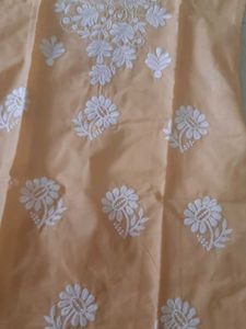 NEW Elegant Peach Chikankari Kurta