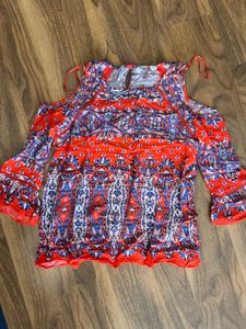 Boho Cold Shoulder Blouse