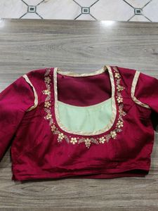 Beautiful Hand Work On Blouse Lehanga Choli Set