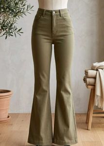 Olive Green Flared Pants