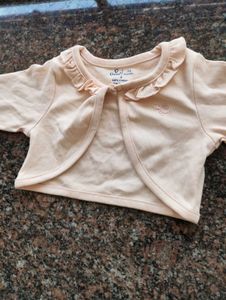 Cute Baby Bolero branded peach colour,kids wear
