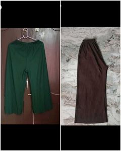 Pleated Palazzo Pants combo pack of 2