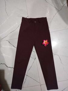 women Maroon formal pant