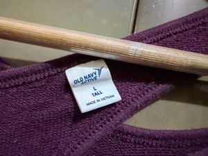 Purple Long Sleeve Cut-Out Top