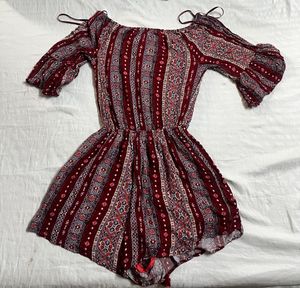 Hollister Burgundy Romper
