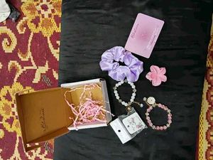 Cute Hair Accessories & Bracelets Set
