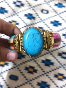 Gemstone Bone Mosiac Multicolour Bangl