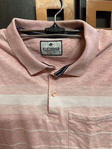 Pink Striped Polo Shirt