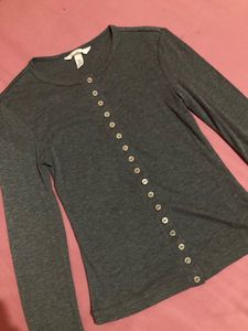 H&amp;m Button-Up Long Sleeve Top