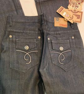 Vintage Y2K Dark Raw Denim Unisex Jeans