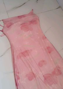 Pink Floral Maxi Dress