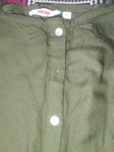 Olive Green Peplum Top