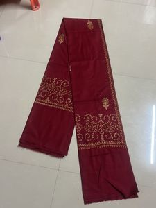Maroon Embroidered Dupatta