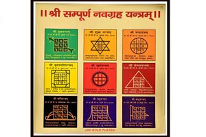 24K Gold Plated Shani Yantra