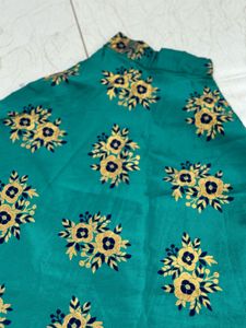 Teal Ethnic Skirt