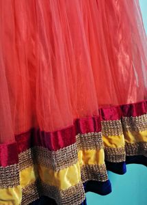 Exquisite Blue &amp; Coral gown