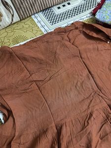 Embroidered Brown Kurta