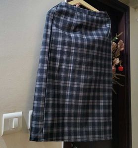 Plaid Midi Skirt