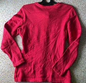 Vintage Red Knit Cardigan
