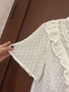 Sheer Button-Up Blouse| Never worn| Brand n