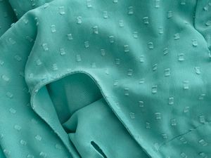 Price Drop Mint Green Swiss Dot Blouse