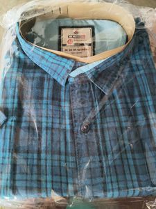 Men's Blue Plaid Shirt