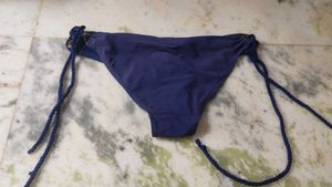Blue Bikini Bottom with Tie Sides